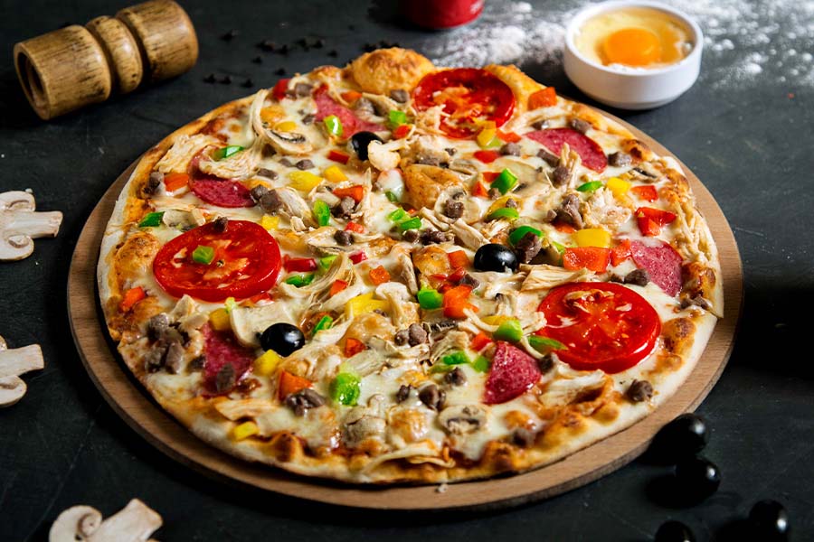Pizza aus der Pfanne